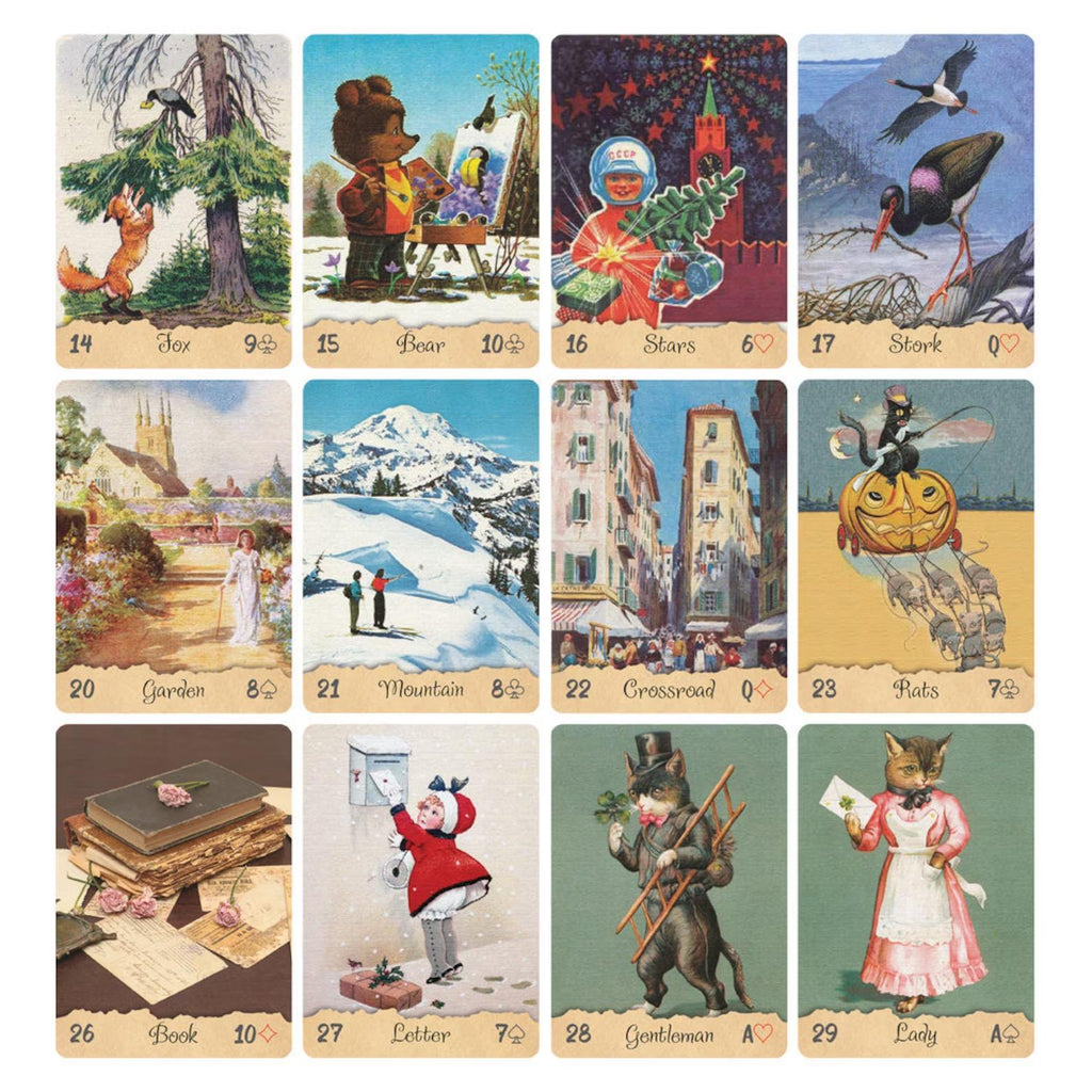 Granny’s Postcards Lenormand by Mykola Taradaiko | Indie Tarot Deck