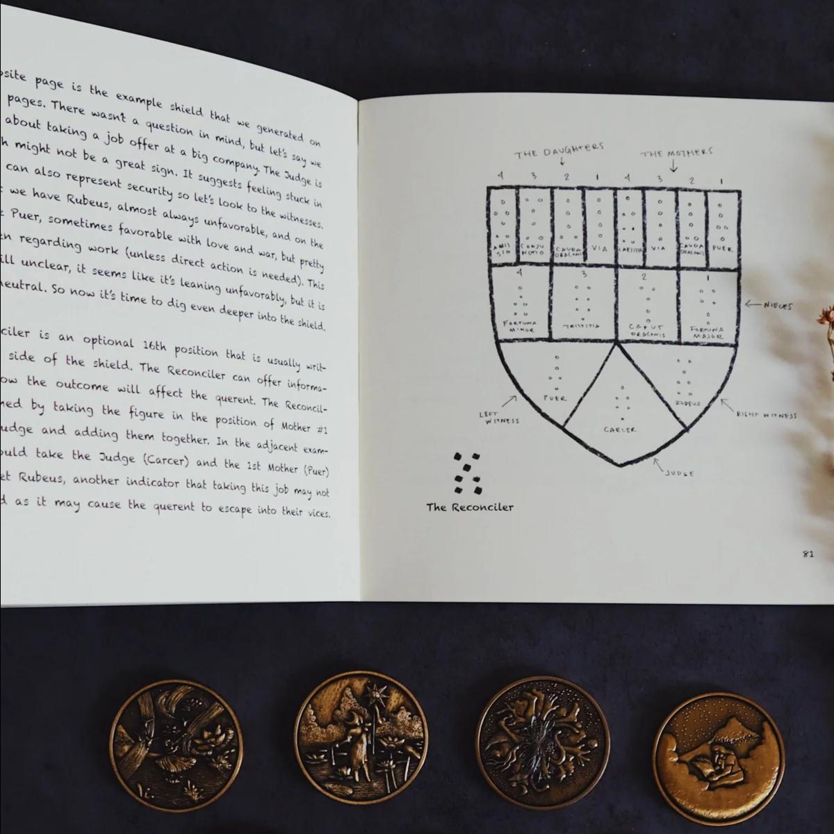 Geomantic Visions (Set of 20 Coins) for Geomancy by James R Eads | Prisma Visions