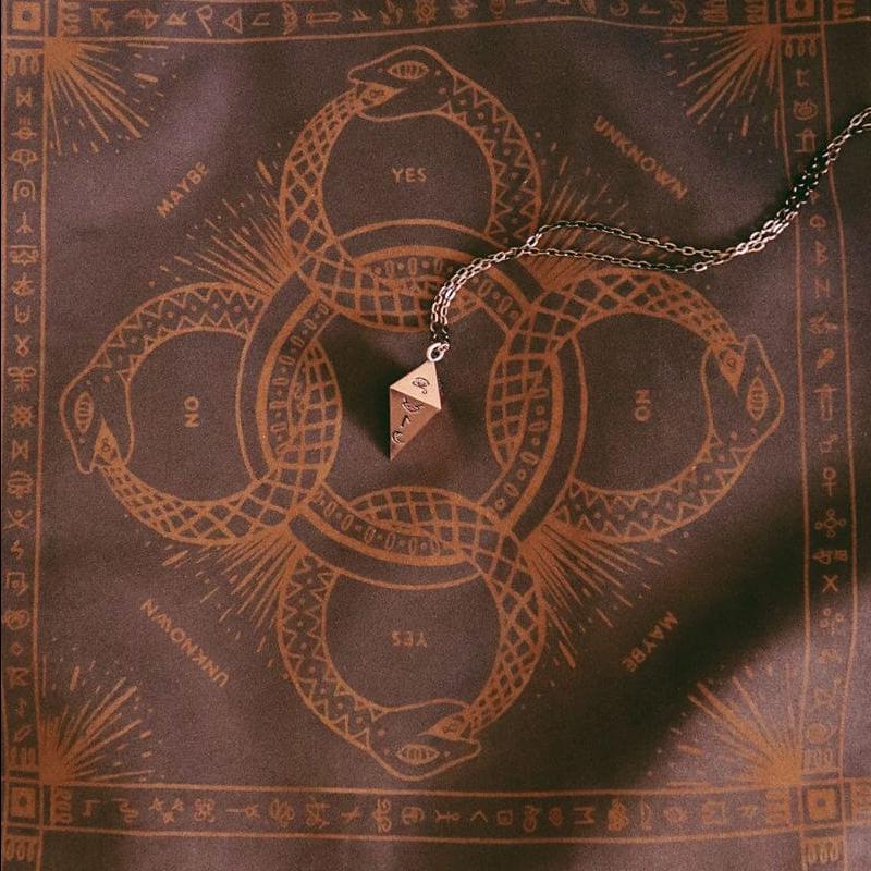 Green Glyphs Pendulum | Prisma Visions Bronze Divination Pendulum