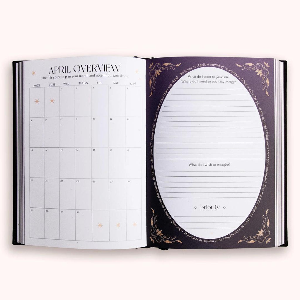 Dreamy Moons 2026 Year of Growth Book - Onyx Black